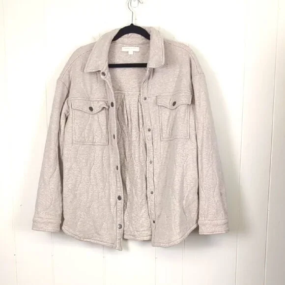 Spiritual Gangster wave Quilted Shacket Large - Picture 3 of 10